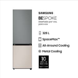 Heladera Samsung Modular Bespoke No Frost 328 Lts Inverter Gris-Beige