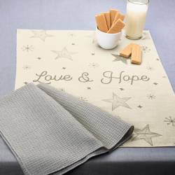 Set x2 Repasadores Love Gris