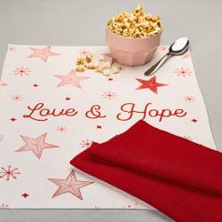 Set x2 Repasadores Love Rojo