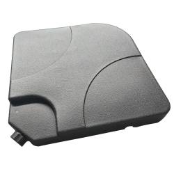 Base de Sombrilla de Plástico Negro Rectangular 50cm.