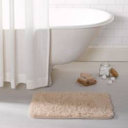 Alfombra de Bao de Polister 40x60 cm Beige