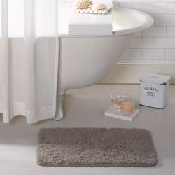 Alfombra de Bao de Polister 40x60 cm Beige Oscuro