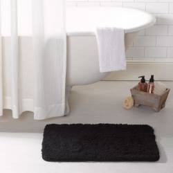 Alfombra de Bao de Polister 40x60 cm Negro