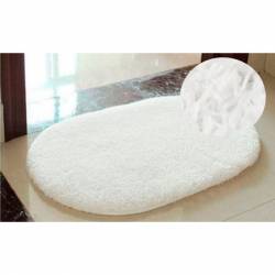 Alfombra de Baño de Poliéster 40x60 cm Blanco