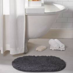 Alfombra de Baño de Poliéster 40x60 cm Gris Oscuro