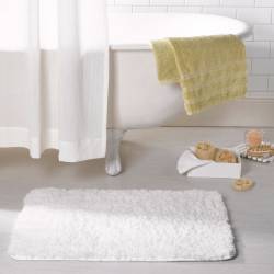 Alfombra de Bao de Polister 50x70 cm Blanco