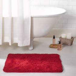 Alfombra de Bao de Polister 50x70 cm Rojo