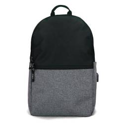 Mochila Zecat Delta 14 Lts Gris Melange y Negro