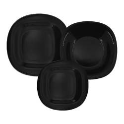 Set de Platos Vidrio Templado Luminarc Noir x18 Piezas