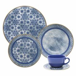 Set de Platos Vidrio Oxford Jeans x30 Piezas