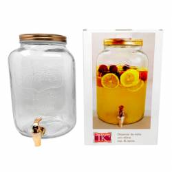 Frasco Dispenser de Vidrio The Kitchen 8Lts