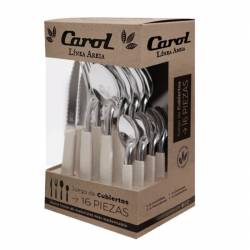 Juego de Cubiertos Carol 16 Piezas Beige