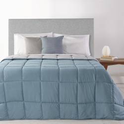 Acolchado Microfibra Baltico Azul Aero y Gris 160x240