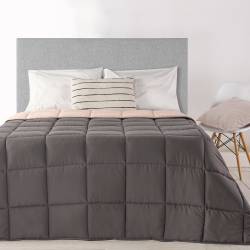 Acolchado Microfibra Baltico Gris y Rosa 220x240