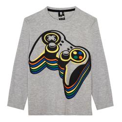 Remera de Nio Manga Larga con Estampa Talle 4-14