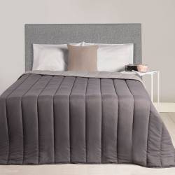 Acolchado Microfibra Denver Gris Claro y Oscuro 160x240