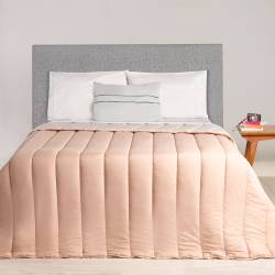 Acolchado Microfibra Denver Salmón y Beige 220x240