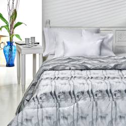 Acolchado Danubio Microfibra Blanco y Gris 230x240 180H