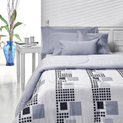 Acolchado Danubio Microfibra Blanco y Gris 260x260 144H