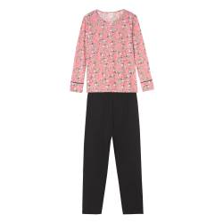 Pijama Mujer Manga Larga Estampado Talle S-XL