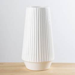 Jarrón de Cerámica Lett Blanco 24cm