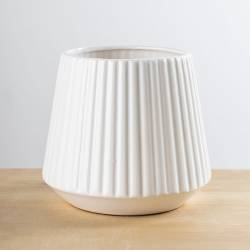 Maceta de Cerámica Lett Blanco 13cm