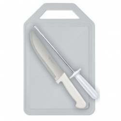 Set Tabla Plástica y Cuchillos Simonaggio