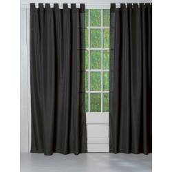 Cortina Rafia 2 Paos 145x210 cm Negro