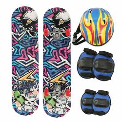 Mega Skate Set Con Casco, Rodilleras Y Coderas