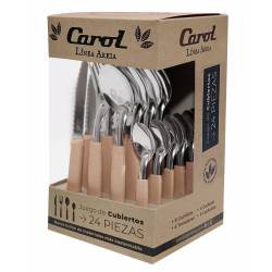 Juego De Cubiertos Carol 24 Piezas Damasco