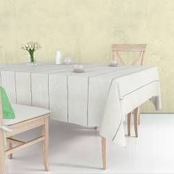 Mantel Tusor Estampado Rayado 145x200