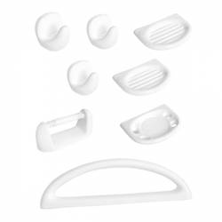 Set De Accesorios Daccord 8 Piezas Loza Blanco