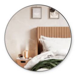 Espejo De Pared Redondo Umbra Negro 86 cm