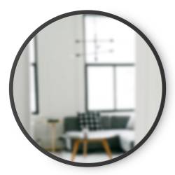 Espejo De Pared Redondo Umbra Negro 46 cm