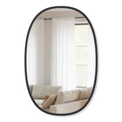 Espejo De Pared Ovalado Umbra Negro 91x60 cm