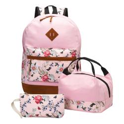 Set Mochila Cartuchera Bolso Earth 360 Rosa