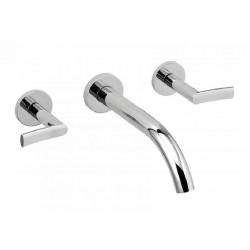 Grifería Lavatorio Baño De Pared Cierre Cerámico Piazza Mind