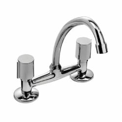 Grifería Cocina Mesada Doble Comando Compresión Piazza Domani