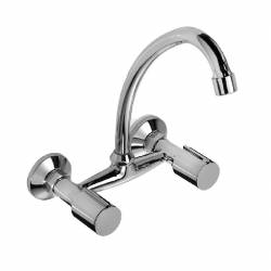 Grifería Cocina Pared Doble Comando Compresión Piazza Domani