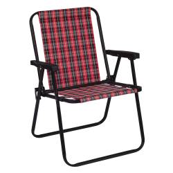 Silla Plegable Mor Negro y Rojo 002054