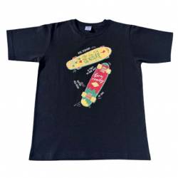 Remera Nio Manga Corta Engers Estampa Patineta T4-14