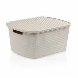 Caja Plástico Star Company 25 Litros Gris Pastel