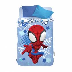 Acolchado Panel Reversible Piñata 1 1/2 Plazas 150x240 Spider