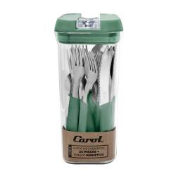Juego de Cubiertos Carol 24 Piezas Verde