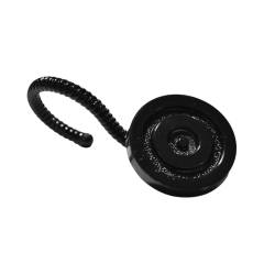 Gancho Cortina de Baño Negro x12