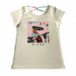 Remera Nia Manga Corta Engers con Estampa T4-14