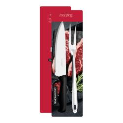 Set Cuchillo y Tenedor Trincheta Simonaggio Acero Inox