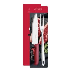 Set Cuchillo y Tenedor Trincheta Simonaggio Acero Inox