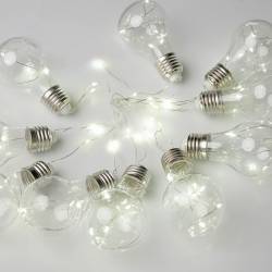 Focos Navideos Led Blancos Tipo Guirnalda x10 Focos Interiores