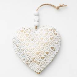 Adorno Navideo Corazn Blanco